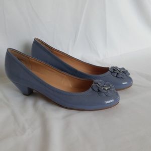 BIJOU by AJ Valenci Blue Patent Leather Heels